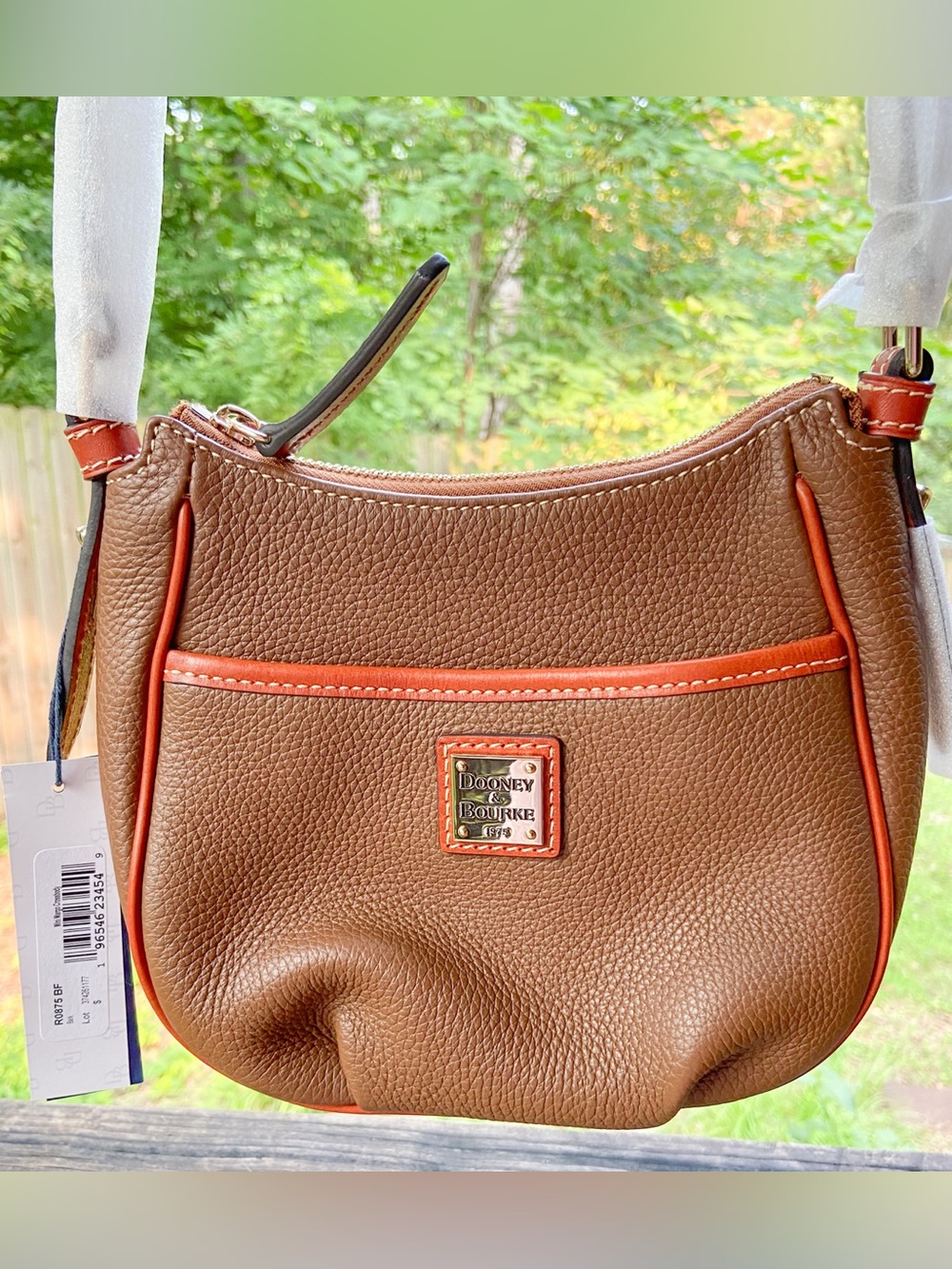 Dooney & Bourke Mini Margot Pebble Grain Leather Crossbody Brown Business Bag